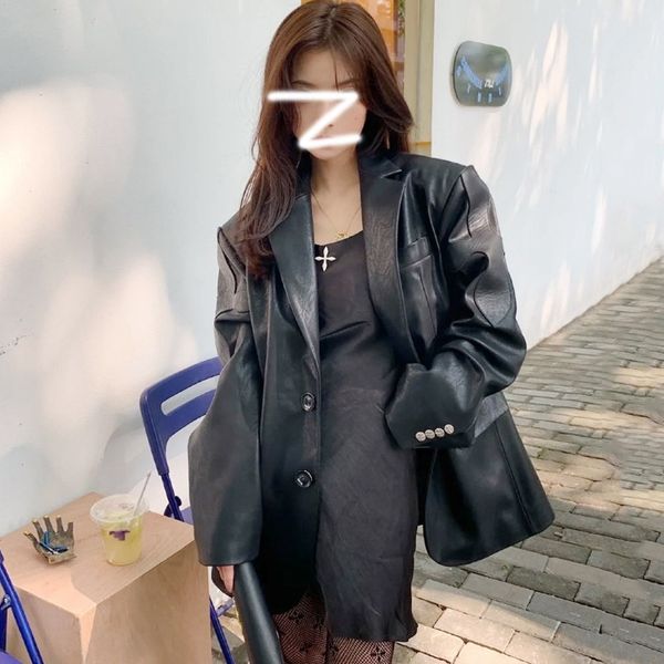 

hair y smfk flower arm suit artificial leather cross armband semi handmade coat autumn, Black