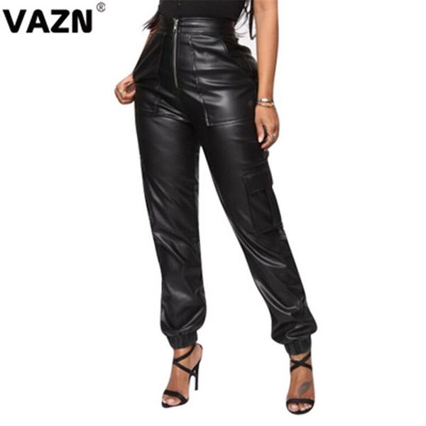 

women's pants & capris vazn black color product high street fashion women long moto style club bandage, Black;white
