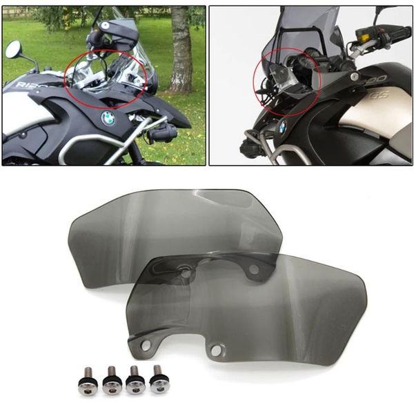 

motorcycle windshield transparent/ smoke windscreen ventilation plate side panels wind dedlectors for r1200gs 2004-2012