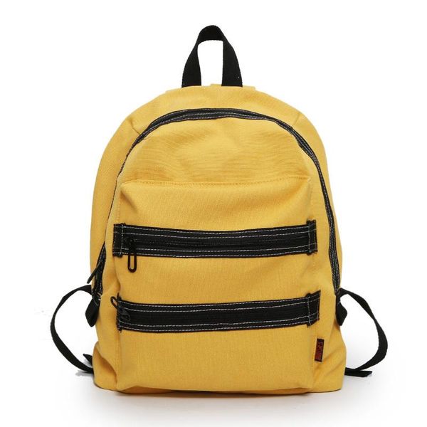 

backpack 2021 girls' canvas bag, korean design leisure high school student harajuku style zipper shoulder bag unisex