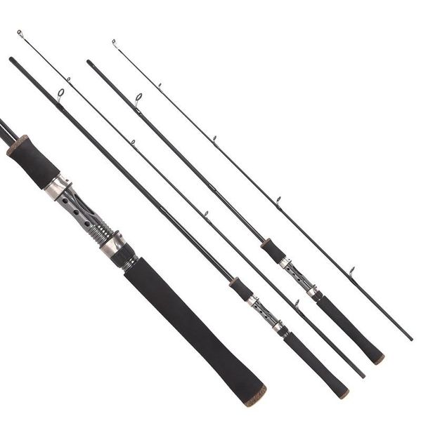 

fibreglass fishing rod super light spinning and casting 2 sections portable for classical boat rods