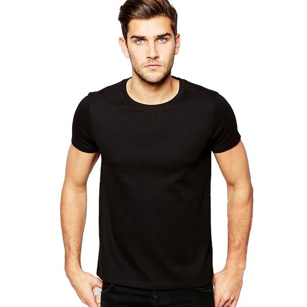 

wholesale russia fashion brand white solid t shirt men causal o-neck basic t-shirt male classical 210329, White;black