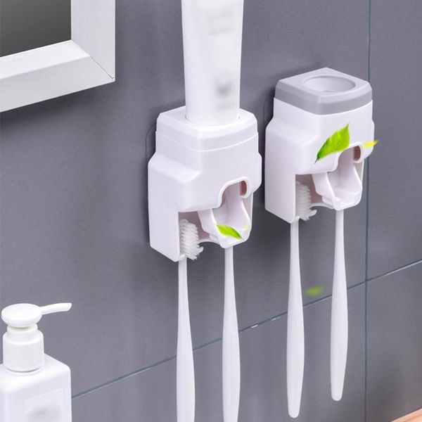 

toothbrush holders 1pcs holder toothpaste dispenser wall mount stand bathroom accessories tooth brush rack automatic squeezer