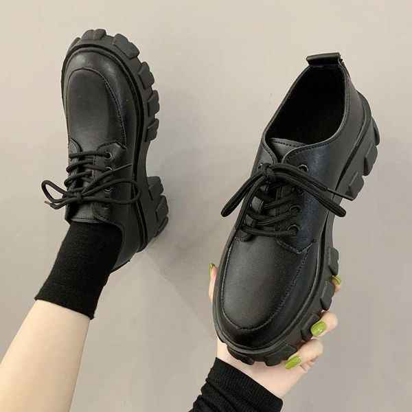 

autumn boots women platform shoes thinken heel chunky sneakers black punk height increasing botas de mujer 2021
