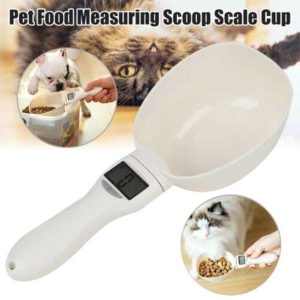 

dog bowls & feeders pet scale cup with led display portable measuring spoon weighing feeding scpoon kitchen scoop