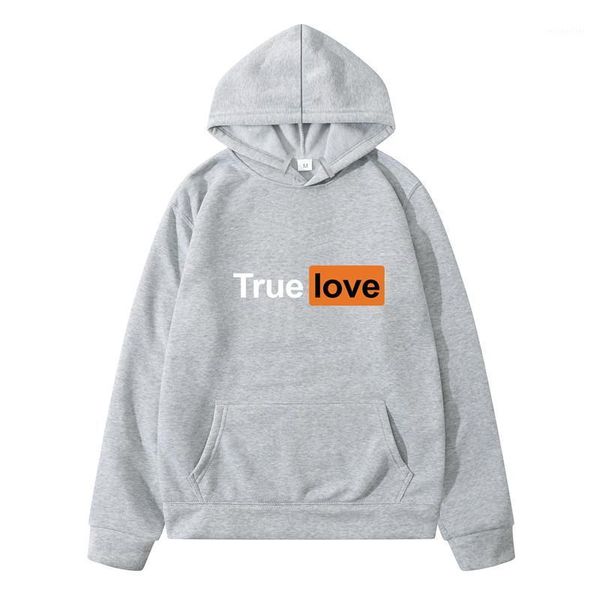 

men's hoodies & sweatshirts 2021 clothing winter casual pocket hoodie printed sweatshirt cotton true love tees hip-hop streetwear men, Black