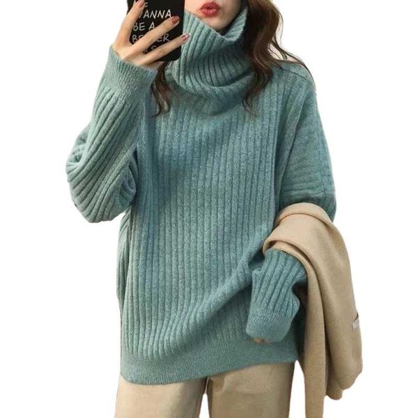 

women's sweaters 2021 ins fashion women knit winter pullover outwear coat turtleneck knitwear, White;black