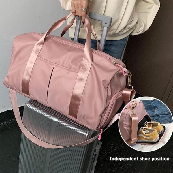 

storage bags travel handbag outdoor waterproof nylon sports gym men women training fitness yoga mat sport bag with shoes compartment