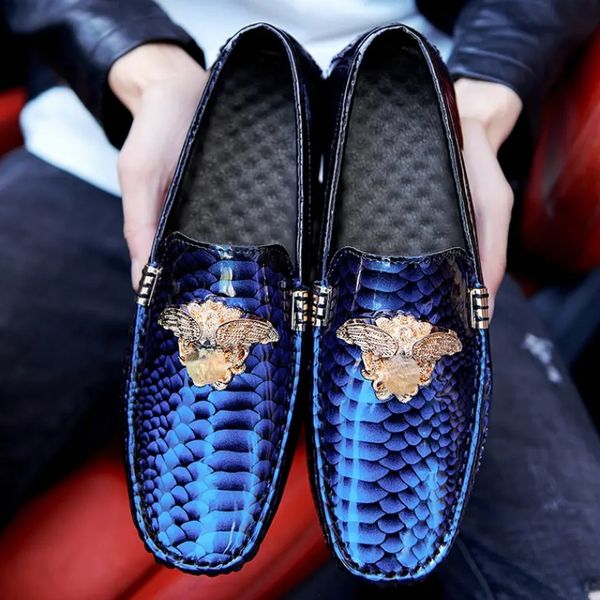 

men four seasons british retro doudou lefu shoes pu leather flat bottom comfortable metal buckle decoration classic versatile dp146, Black