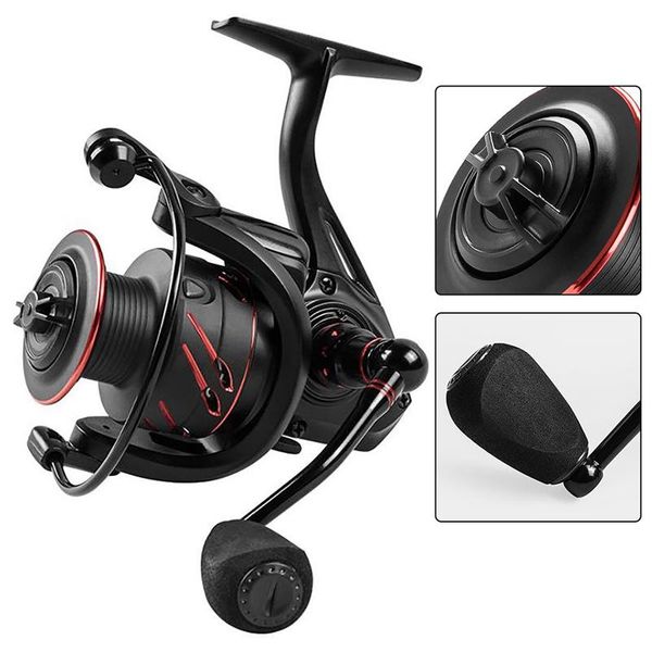 

fishing reel full metal spool spinning 5.0:1 power smooth sea carp black baitcasting reels