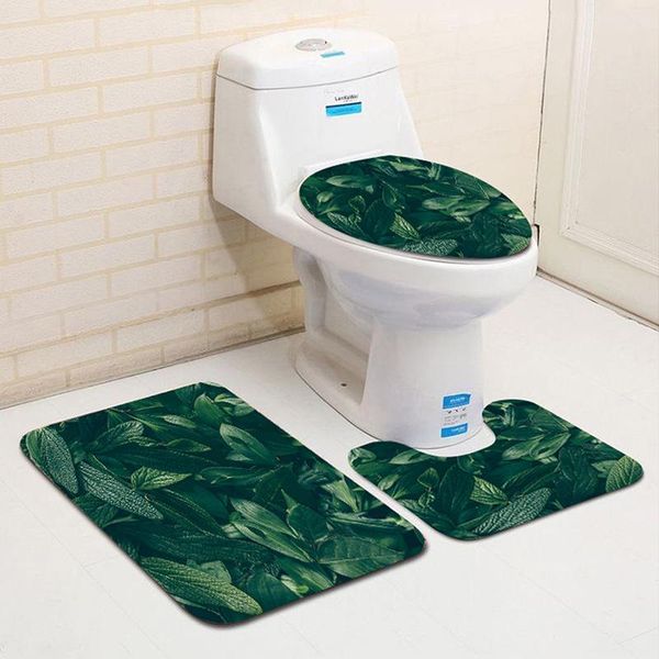 

1set european style bathroom carpet flannel memory foam bath mat three-piece carpet, non-slip absorbent mats