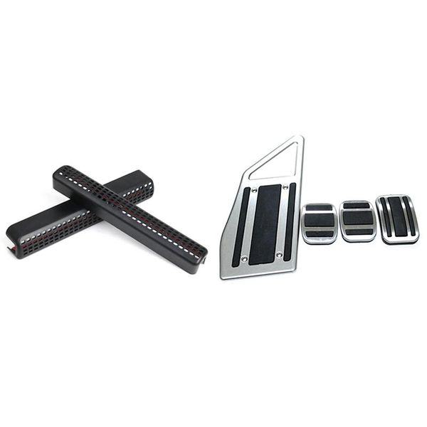 

pedals 2x air conditioning outlet protection cover & 4pcs steel foot pedal for 4008 5008 508l tianyi