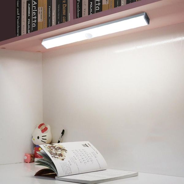 

smart motion sensor led kitchen cabinet lamp infrared induction lights for room build-in magnet and battery night light