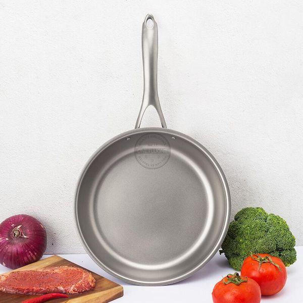 

pans titanium alloy frying pan nonstick 90% content fast heat conduction,induction compatible multipurpose cookware