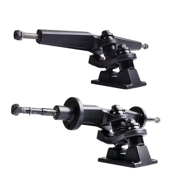

skateboarding 1 pair double floor longboard trucks 12inch skateboard bracket gravity casting tech,black