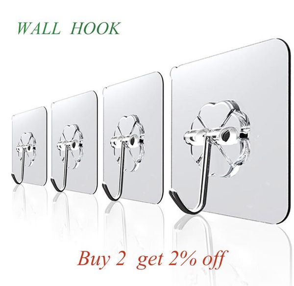 

hooks & rails 10/20pcstransparent strong suction wall hooks, for home kitchen bathroom cup sucker hanger key hand bag holder towel