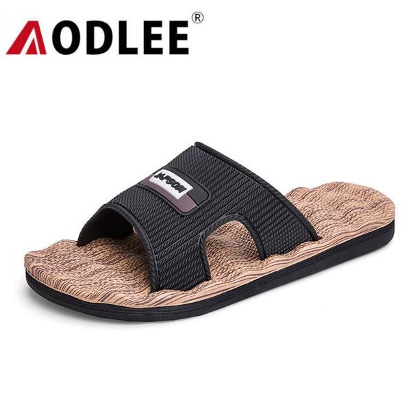 

slippers beach men outdoor fashion plus size casual soft non-slip comfortable sandals drop aodlee, Black