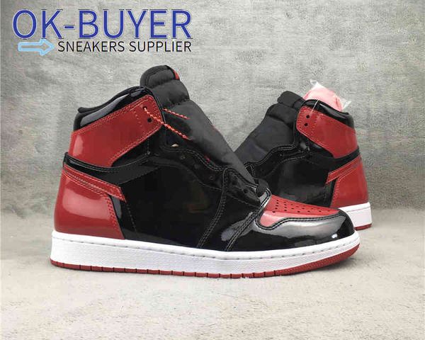 

2021 news basketball shoes 1s jumpman 1 high og bred patent mens womens fashion athletic trainers sports sneakers with box