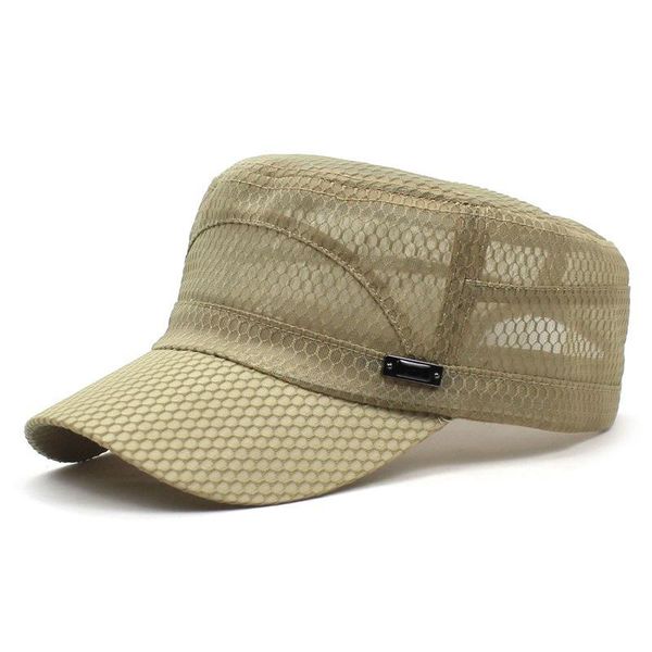 

summer man flat mesh caps male outdoor sports breathable casual sunscreen sunshadse baseball hats wide brim, Blue;gray