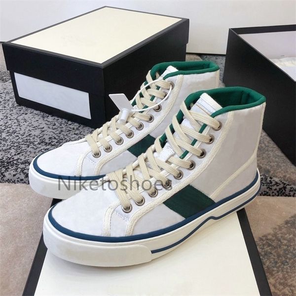 

tennis 1977 women shoe men's sneaker green and red web canvas shoes colourful number 77 rubber sole rainbow designer sneakers, Black