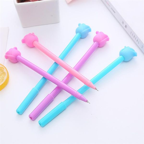 

ballpoint pens 12/24 pcs rose model sign 0.5mm gel creative roller (mixed style), Blue;orange