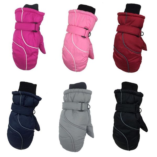 

ski gloves 1pair children mittens cold-proof waterproof winter cycling fluff warm for kids outdoor
