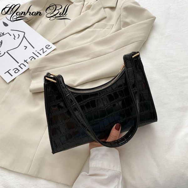 

underarm bag female trendy fashion all match single shoulder solid color soft surface small square 31270 bags