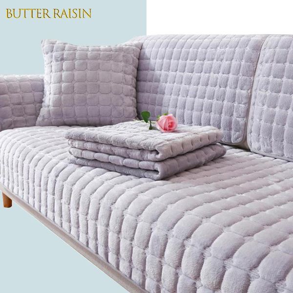 

chair covers winter plush sofa cover for living room towel european-style slip-resistant warm couch corner cushion