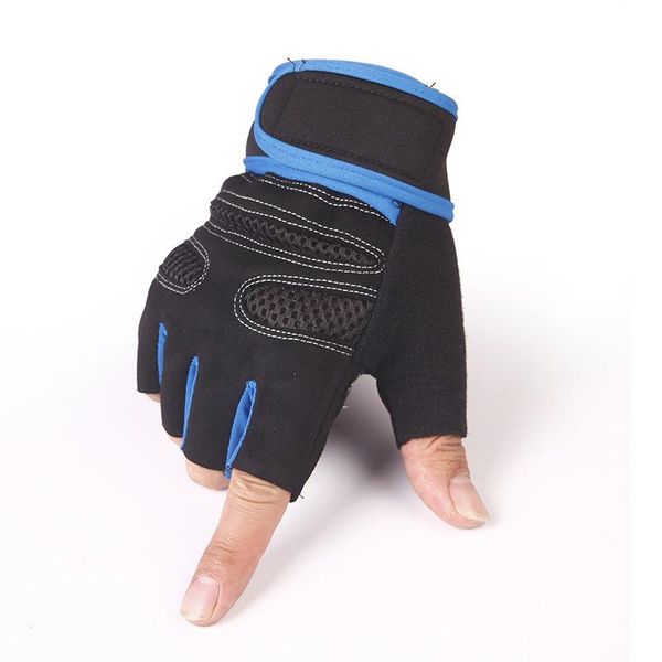 

fingerless gloves kuyomens gym building training sports fitness weightlifting for men and women custom exercise, Blue;gray
