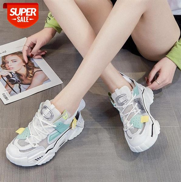 

casual shoes leather korean women's sports style single old breathable mesh #cf31