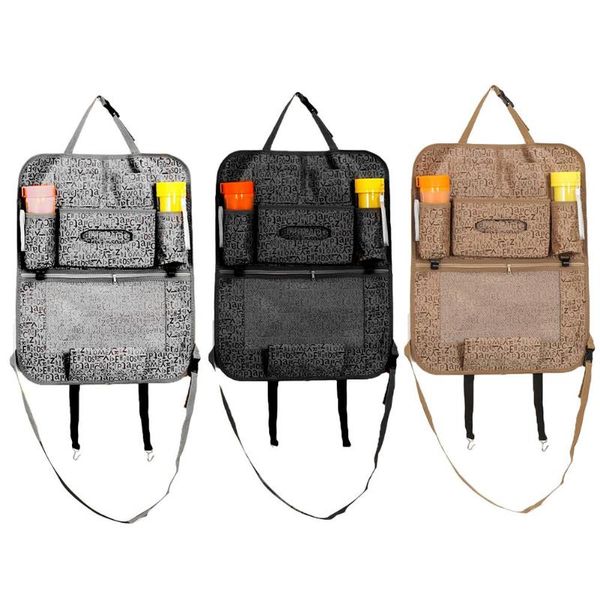 

car organizer jacquard high-density polyester seat back storage foldable pouch