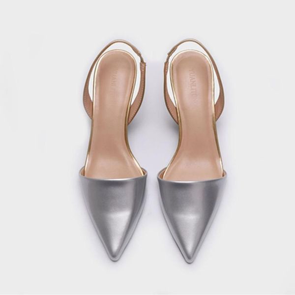 

dress shoes 2021 spring and summer fashion women's korean style pointed sandals heel high heels women, Black