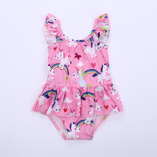 

20 bikini girls' printed children's swimsuits women's korean sunscreen spring clothes, Black;white