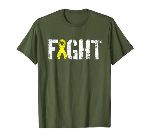

fight cancer t shirt - bone cancer awareness yellow ribbon, White;black