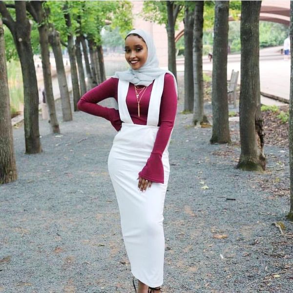 

skirts wepbel women long skirt solid color multicolor loose middle east muslim ramadan islamic ankle length, Black