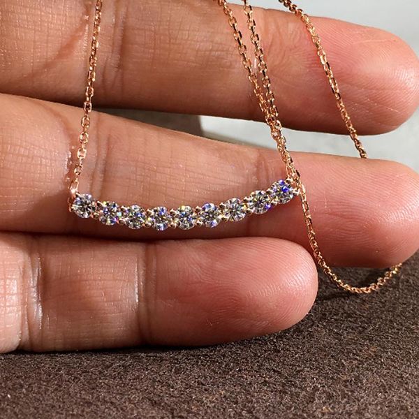 

pendant necklaces creative simple zircon necklace for women fashion exquisite wild wedding fancy gift female classic jewelry, Silver