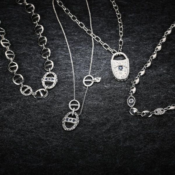 

chains lidu 925 silver eye of evil necklace is a stylish and exquisite monaco jewelry gift for friends