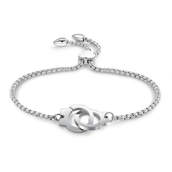 

charm bracelets fate love brand trendy lady women statement bracelet stainless steel metal size adjustable fashion jewelry, Golden;silver