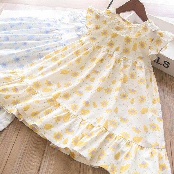

baby girls wear print dress summer 2021 girl's dresses, Red;yellow