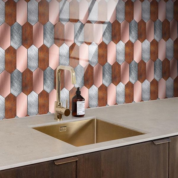 

wall stickers geometric ceramic tile waterproof heat resistant floor sticker home kitchen decoration paste decoretion