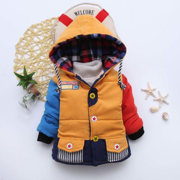 

baby girls boys winter thick jacket christmas casual jacket for girl coat kids warm cotton outerwear 1-4 y children clothes, Blue;gray
