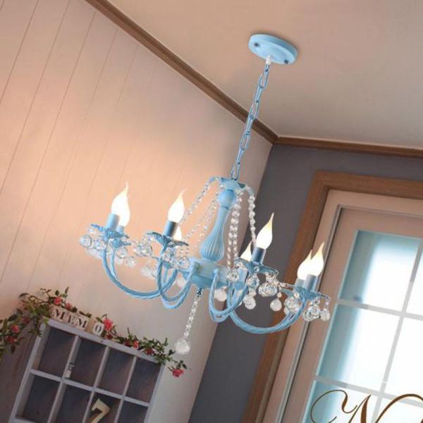 

chandeliers dining room vintage crystal lighting small blue black for dressing lamp kitchen bar led candle home deco lustre