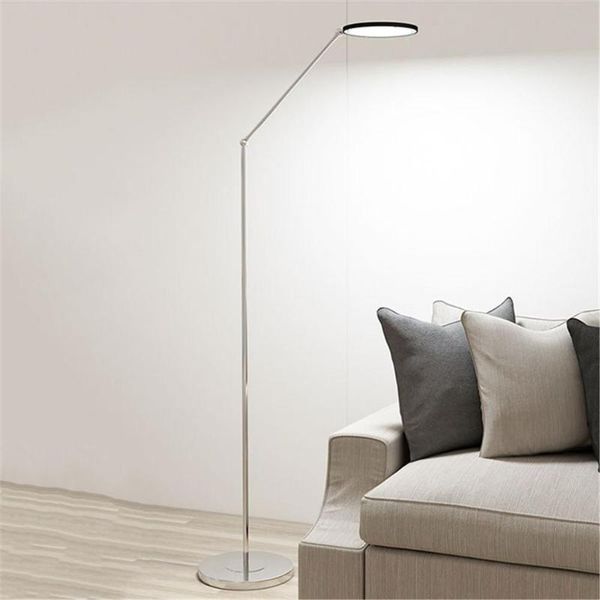 

modern led floor lamp 15w height adjustable standing light for living room bedroom with remote control dimmable 3000-6000k lamps