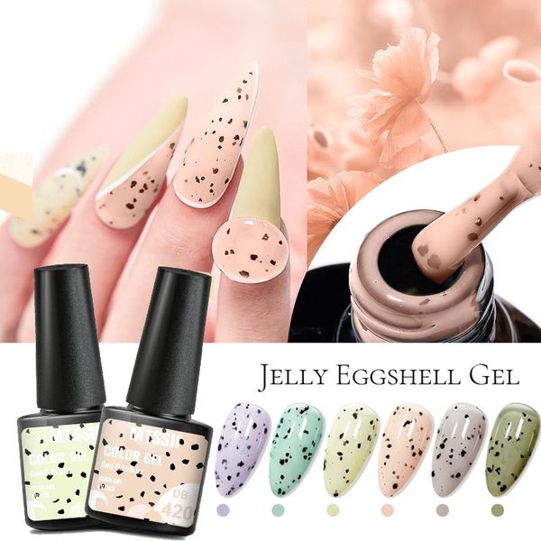 

nail gel mtssii jelly 6ml eggshell polish purple transparent & special black material with any color base, Red;pink