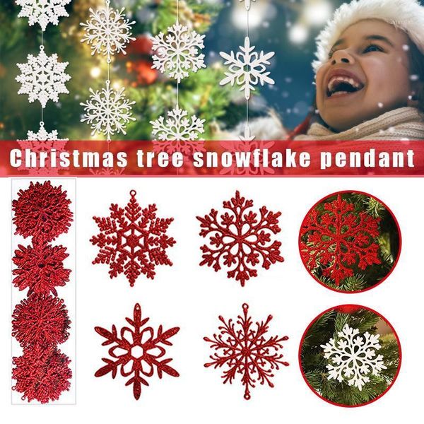 

christmas decorations snowflake ornaments romantic xmas tree pendant creative party decoration for home bar el