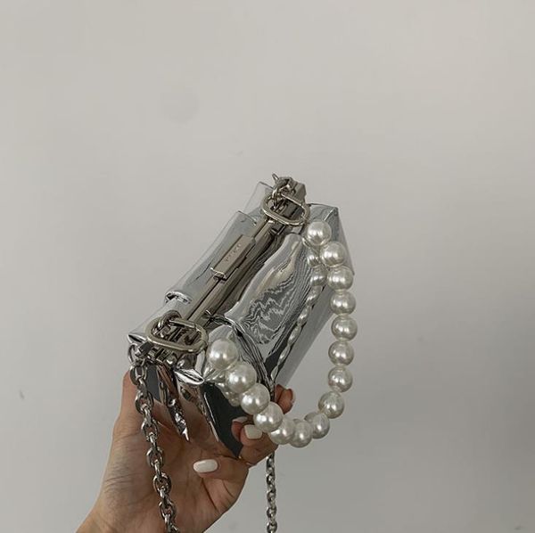 

shoulder bags pearl women's bag messenger one-shoulder clip handbag