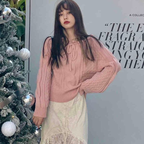 

women's sweaters control to film the short ball sweater female japanese sweet vintage twist design feeling knitting coat s9qz, White;black