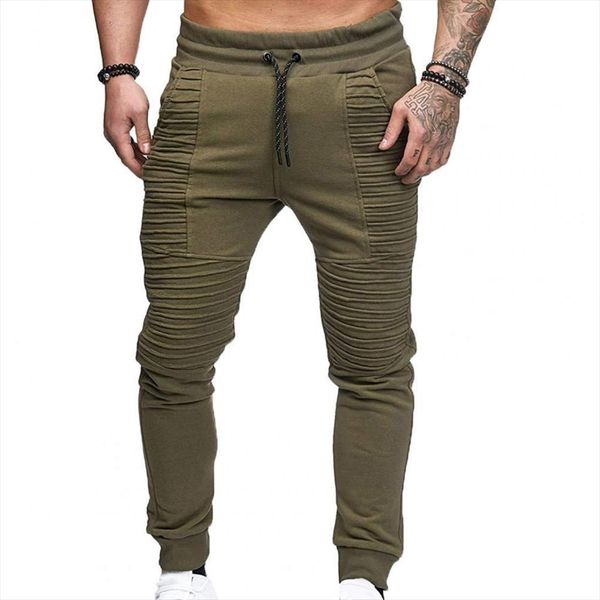 

joggers fashion skinny fitness sweatpants women pants casual elastic bodybuilding army military trousers male plus size, Black
