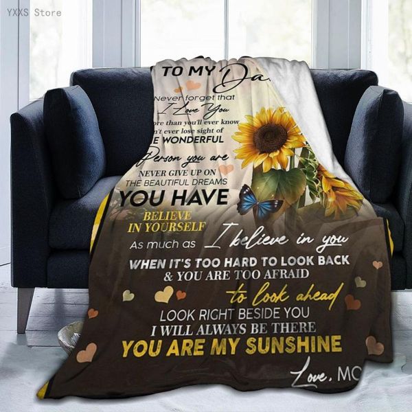 

ultra-soft flannel blanket to my daughter message letter quilt print home textiles bed express love bedding blankets