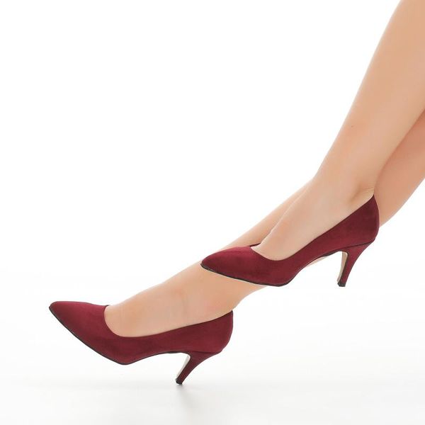 

dress shoes mst-017 burgundy suede 2021 women pumps fashion party wedding super square high heel pointed toe 34-42, Black